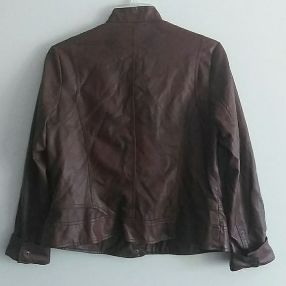 Bernardo Sz L Brown Motor Cycle Women's Jacket - Picture 2 of 3